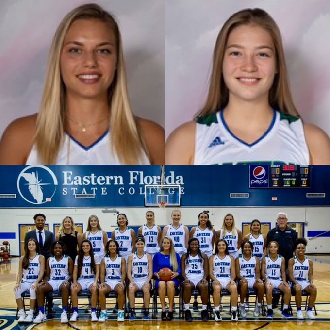 18.10.2019 - Anja Knoflach und Sara Solyom sorgen für internationale Note beim Eastern Florida State College (c) EFSC Titans